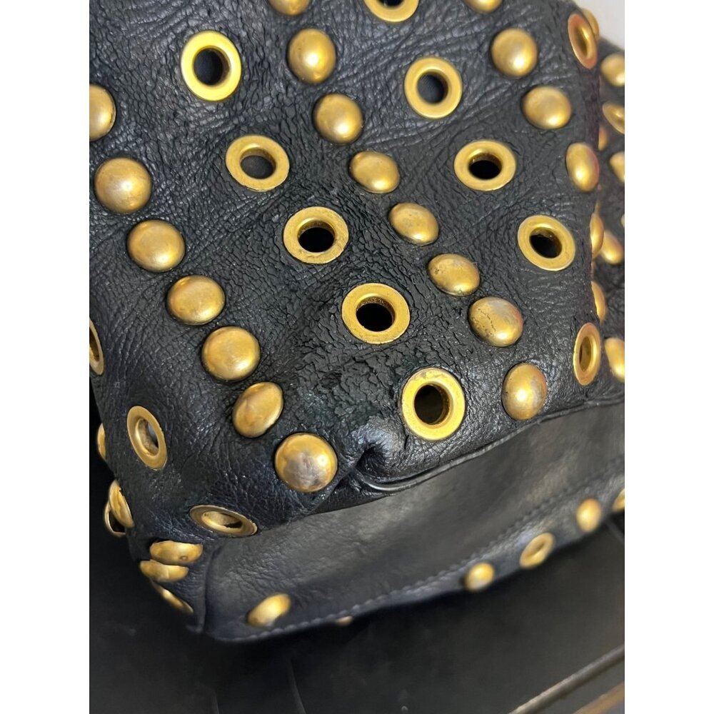 Miu Miu Vitello Studded Leather Tote Shoulder Handbag in Black - Picture 10 of 10